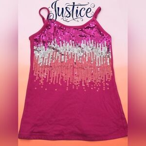 *1010 Justice tank top cami sequin Girls size 10